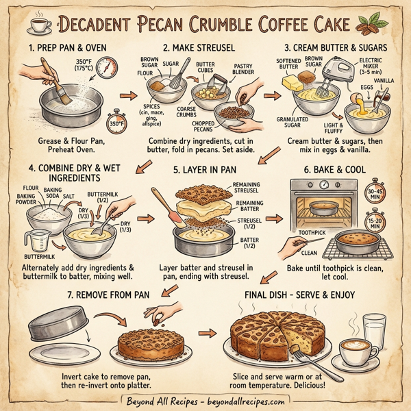 Decadent Pecan Crumble Coffee Cake instructions