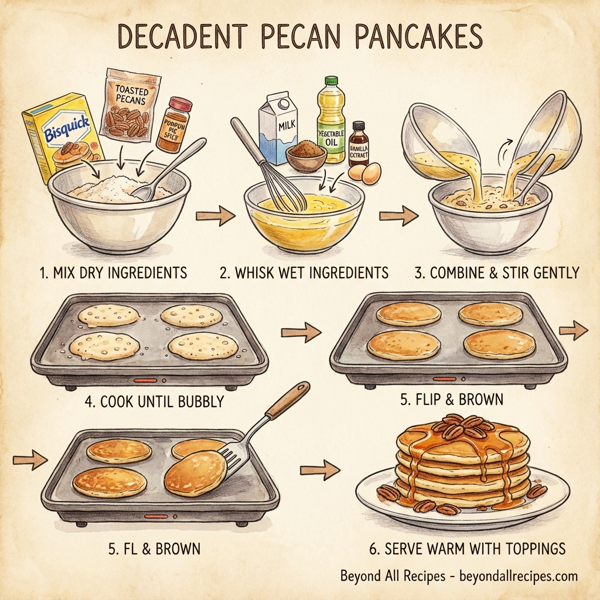 Decadent Pecan Pancakes instructions