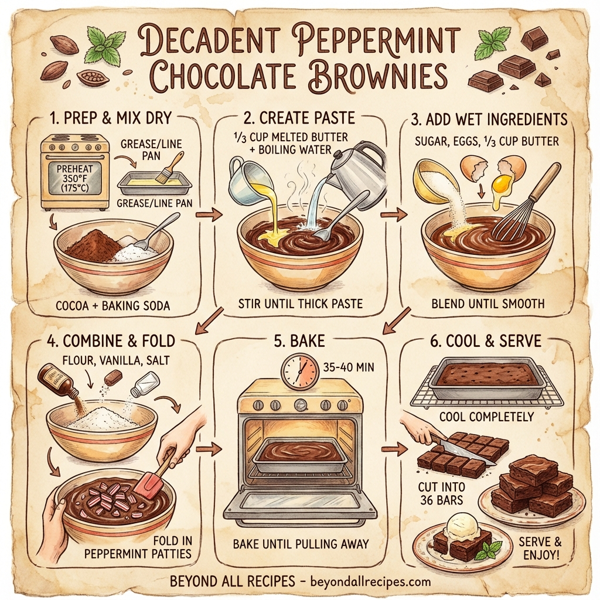 Decadent Peppermint Chocolate Brownies instructions