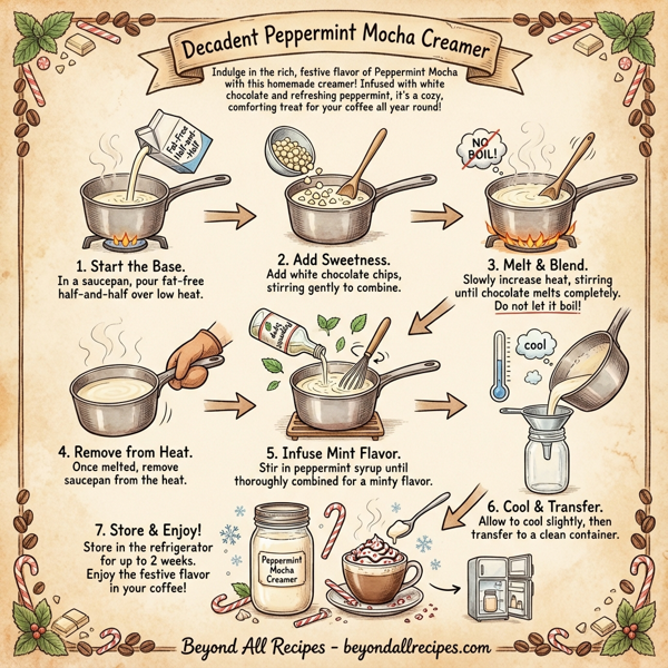 Decadent Peppermint Mocha Creamer instructions