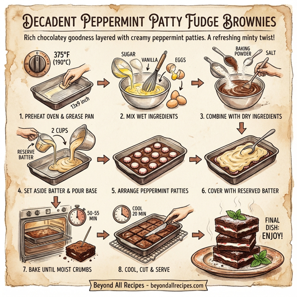 Decadent Peppermint Patty Fudge Brownies instructions