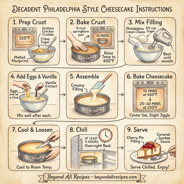 Decadent Philadelphia Style Cheesecake instructions