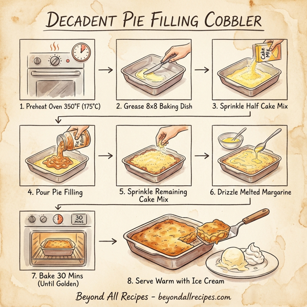 Decadent Pie Filling Cobbler instructions