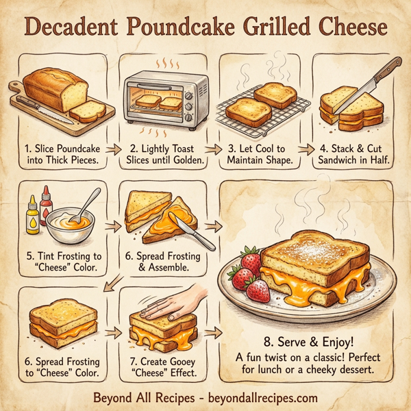 Decadent Poundcake Grilled Cheese instructions