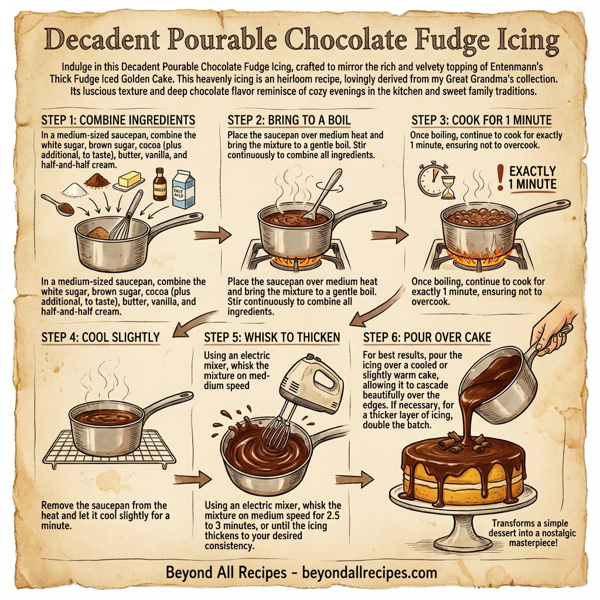 Decadent Pourable Chocolate Fudge Icing instructions