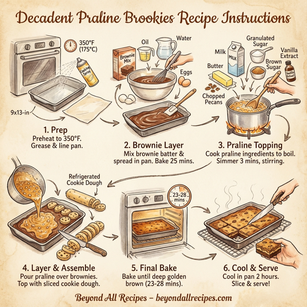 Decadent Praline Brookies instructions