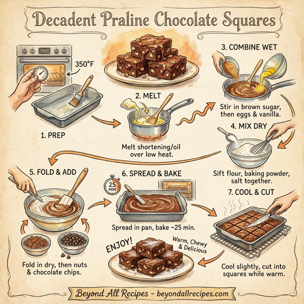 Decadent Praline Chocolate Squares instructions
