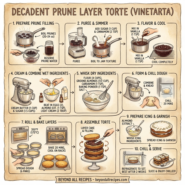 Decadent Prune Layer Torte instructions
