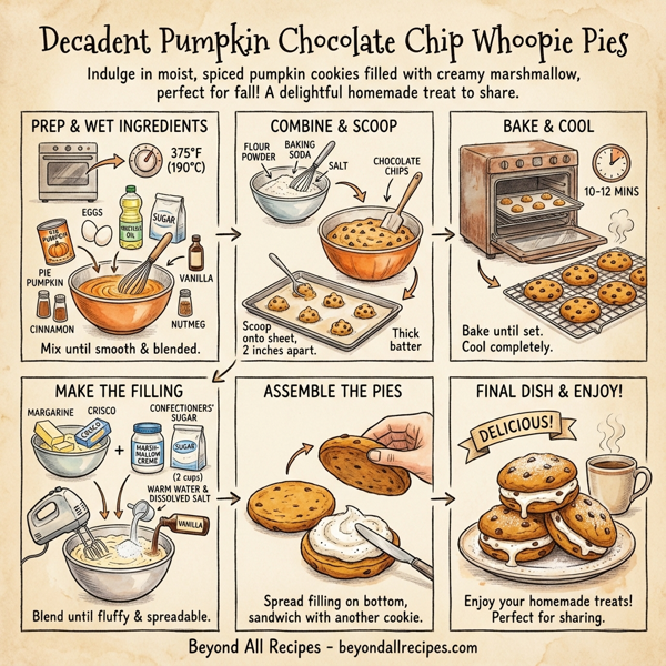 Decadent Pumpkin Chocolate Chip Whoopie Pies instructions