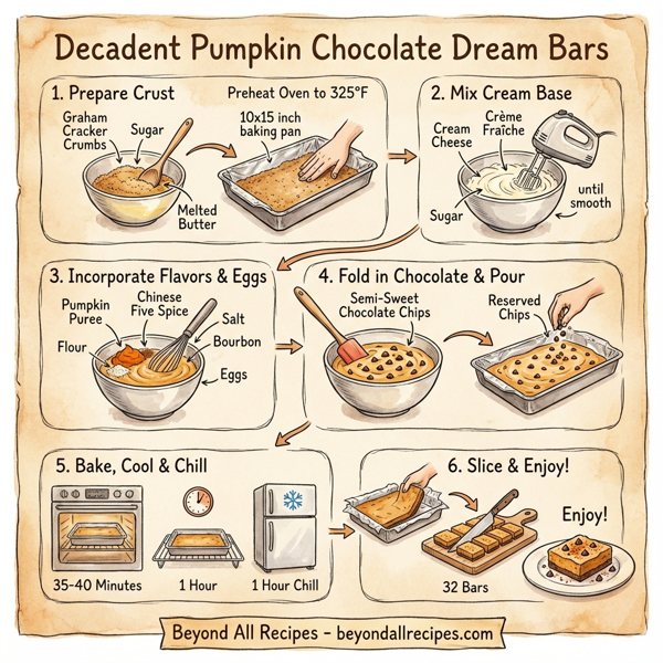 Decadent Pumpkin Chocolate Dream Bars instructions