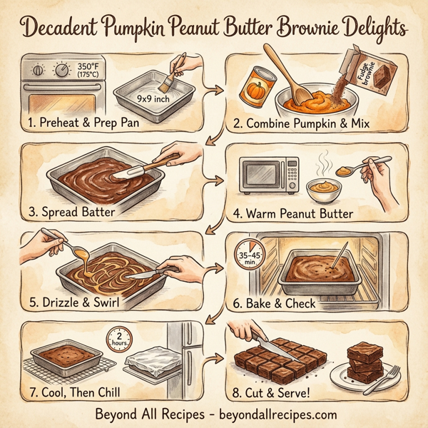 Decadent Pumpkin Peanut Butter Brownie Delights instructions