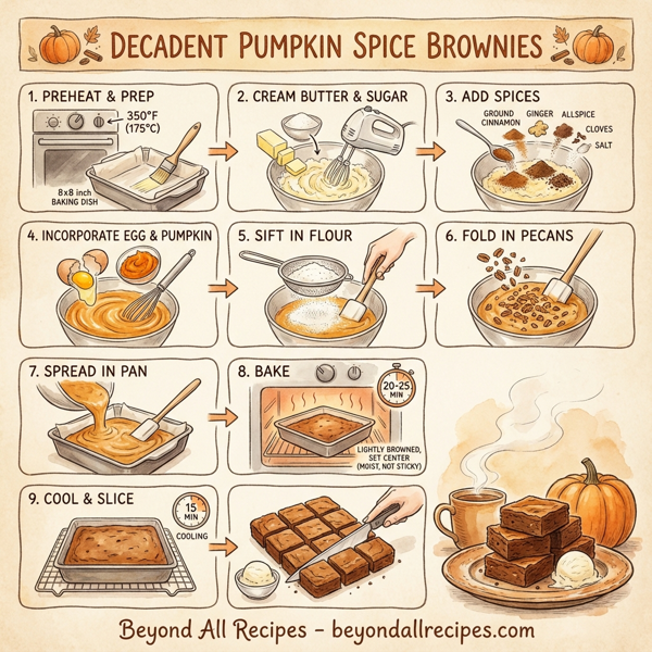 Decadent Pumpkin Spice Brownies instructions