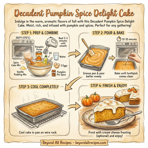 Decadent Pumpkin Spice Delight Cake instructions