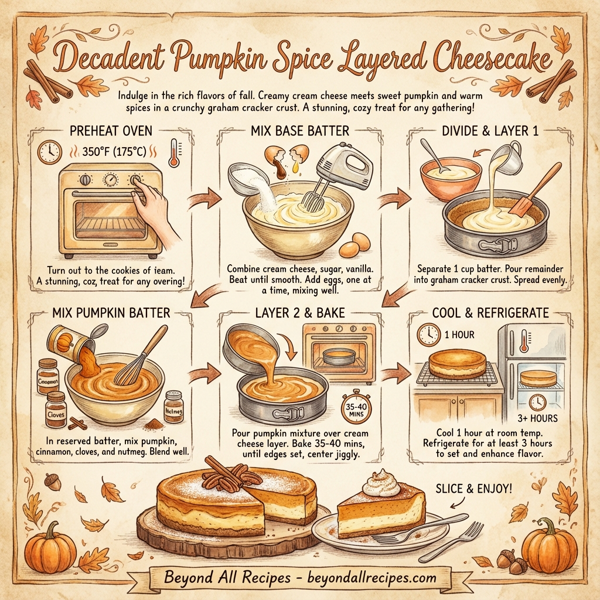 Decadent Pumpkin Spice Layered Cheesecake instructions