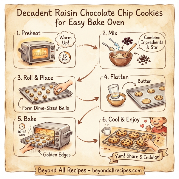 Decadent Raisin Chocolate Chip Cookies for Easy Bake Oven instructions