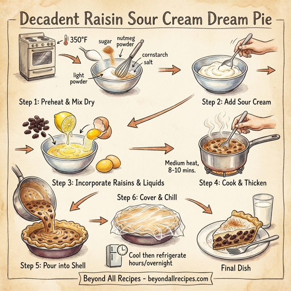 Decadent Raisin Sour Cream Dream Pie instructions