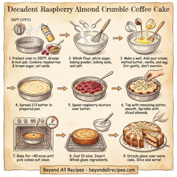 Decadent Raspberry Almond Crumble Coffee Cake instructions