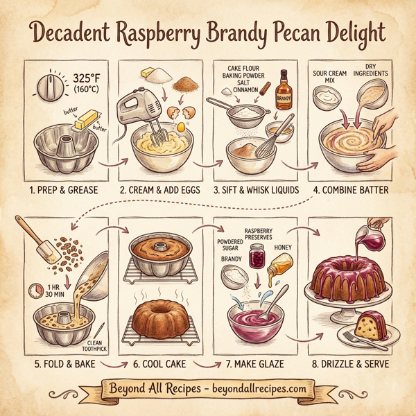 Decadent Raspberry Brandy Pecan Delight instructions