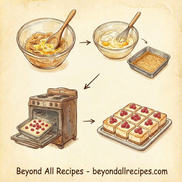 Decadent Raspberry Cheesecake Squares instructions