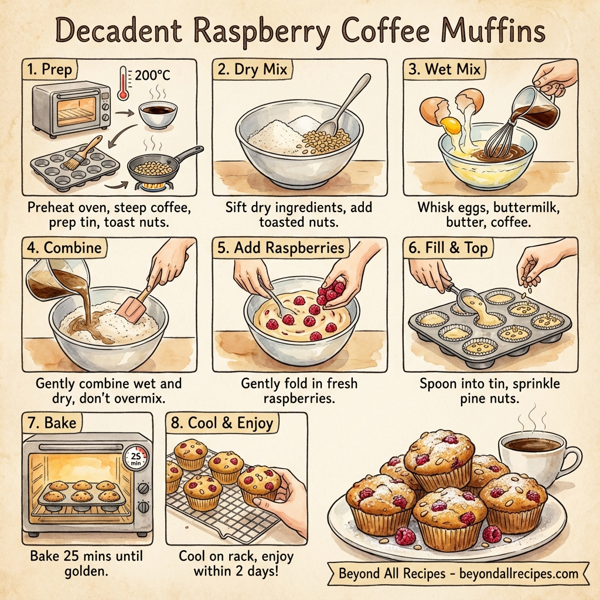 Decadent Raspberry Coffee Muffins instructions
