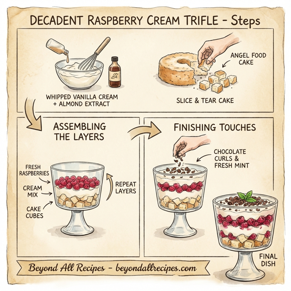 Decadent Raspberry Cream Trifle instructions