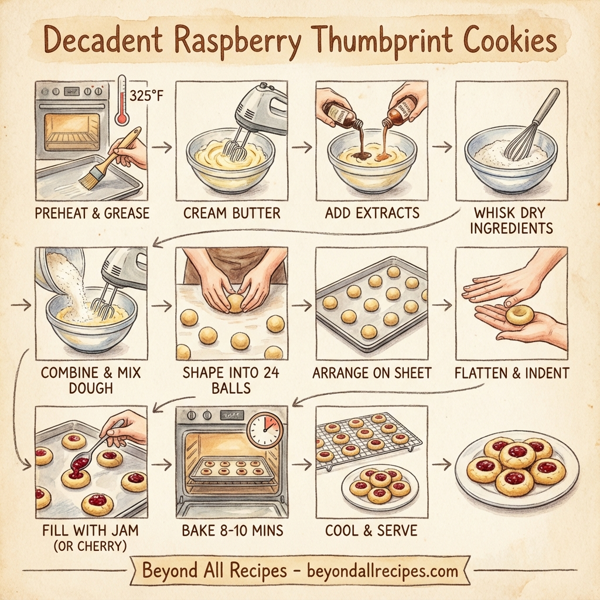 Decadent Raspberry Thumbprint Cookies instructions