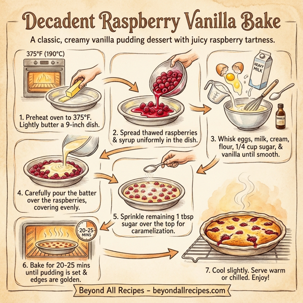 Decadent Raspberry Vanilla Bake instructions