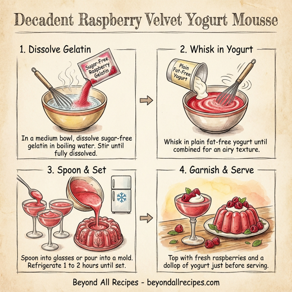 Decadent Raspberry Velvet Yogurt Mousse instructions