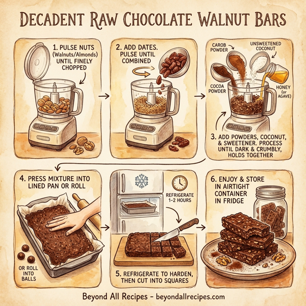 Decadent Raw Chocolate Walnut Bars instructions