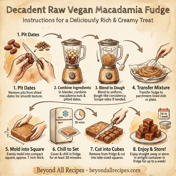 Decadent Raw Vegan Macadamia Fudge instructions