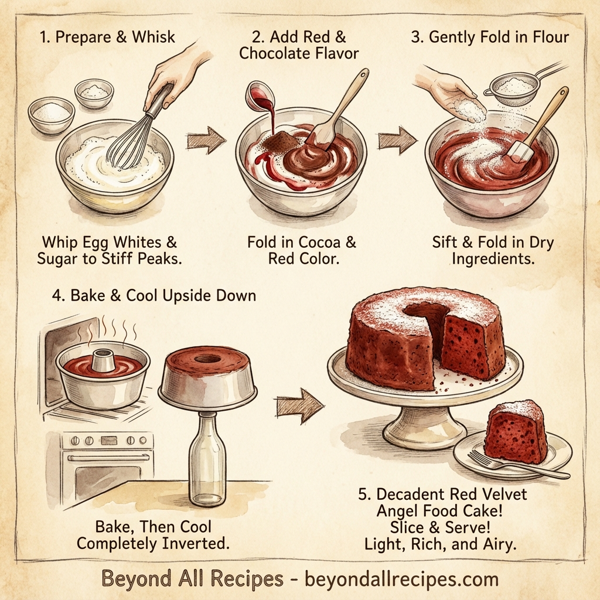 Decadent Red Velvet Angel Food Cake instructions