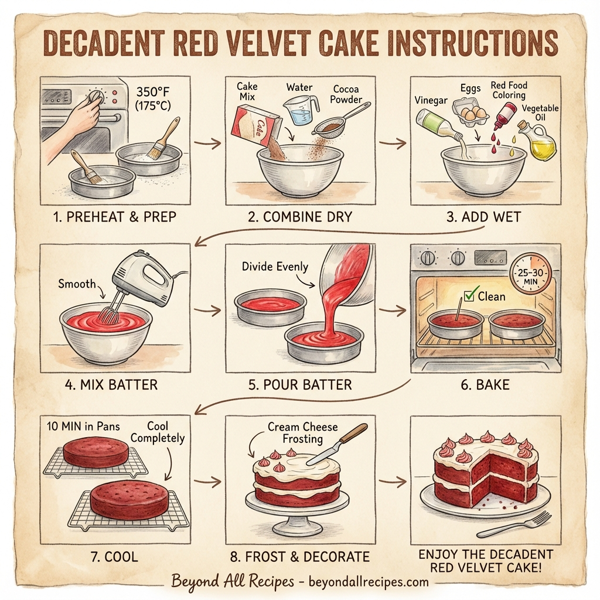 Decadent Red Velvet Cake instructions