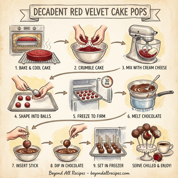 Decadent Red Velvet Cake Pops instructions