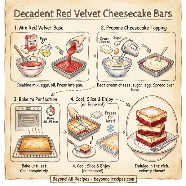 Decadent Red Velvet Cheesecake Bars instructions