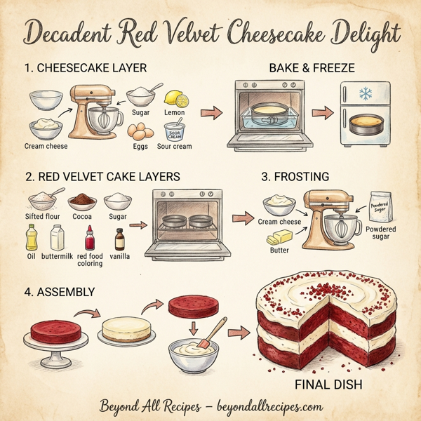 Decadent Red Velvet Cheesecake Delight instructions