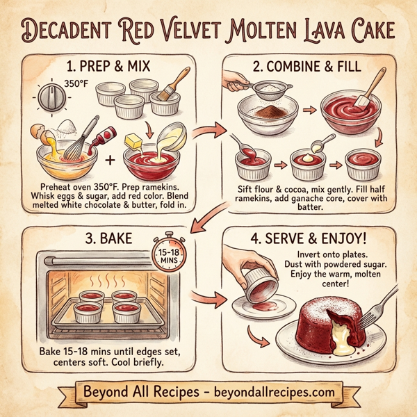 Decadent Red Velvet Molten Lava Cake instructions
