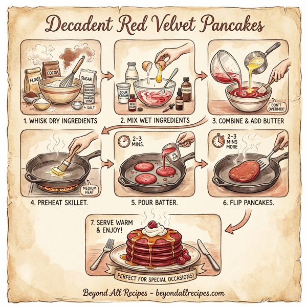 Decadent Red Velvet Pancakes instructions