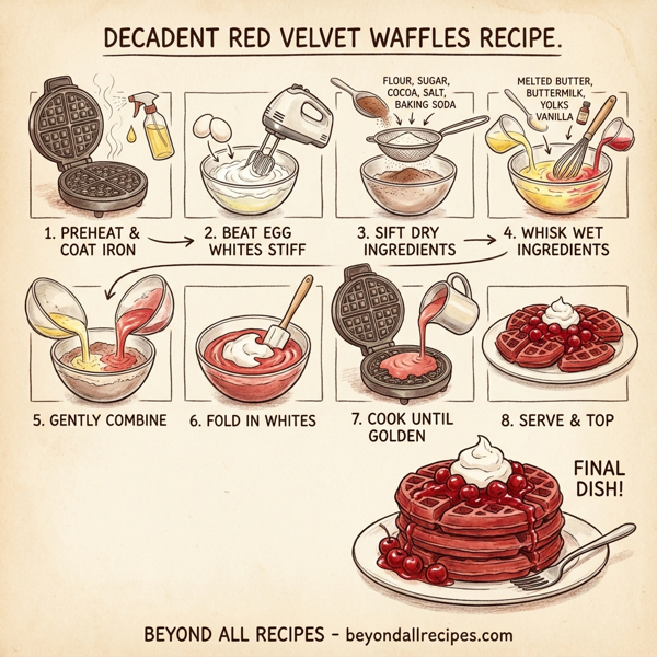 Decadent Red Velvet Waffles instructions