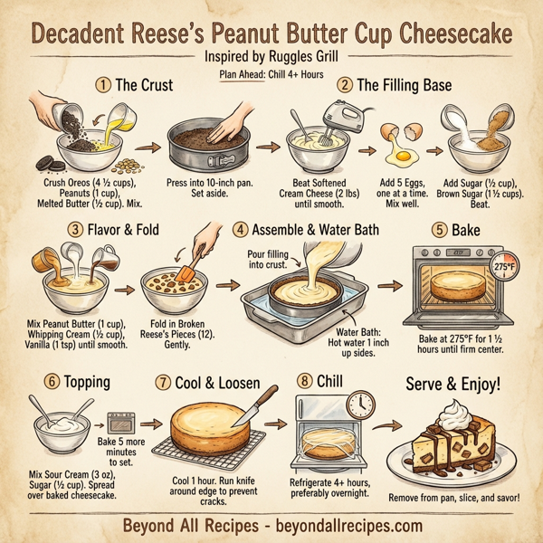 Decadent Reese's Peanut Butter Cup Cheesecake instructions