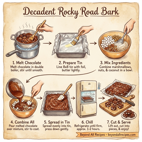 Decadent Rocky Road Bark instructions