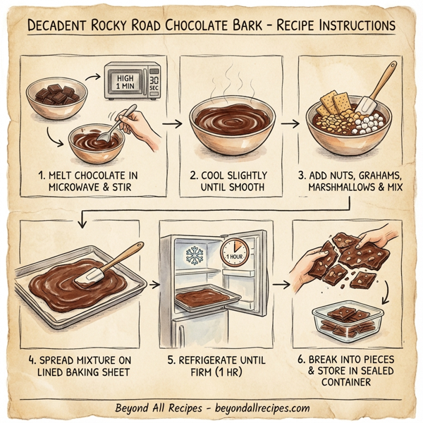 Decadent Rocky Road Chocolate Bark instructions