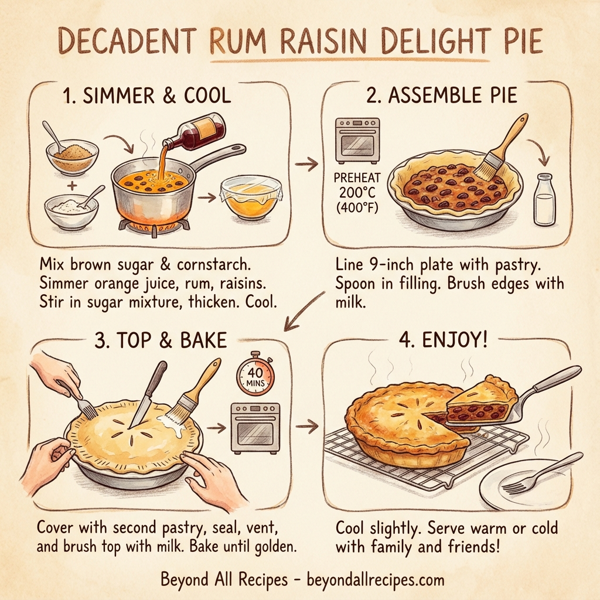 Decadent Rum Raisin Delight Pie instructions