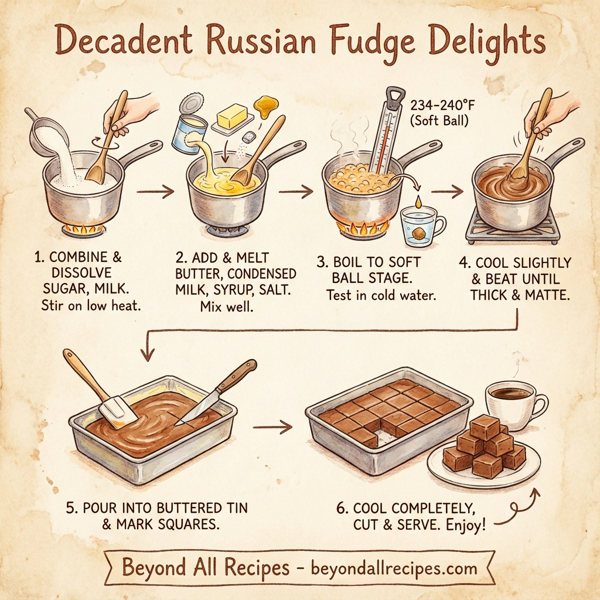 Decadent Russian Fudge Delights instructions