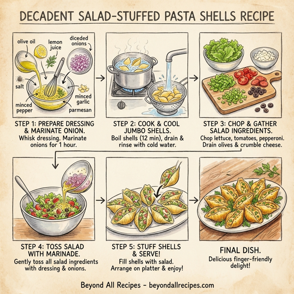 Decadent Salad-Stuffed Pasta Shells instructions