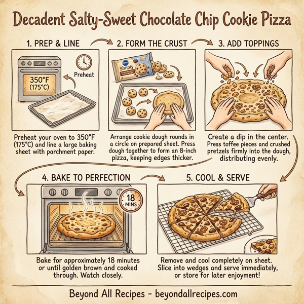 Decadent Salty-Sweet Chocolate Chip Cookie Pizza instructions