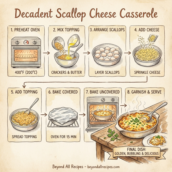 Decadent Scallop Cheese Casserole instructions