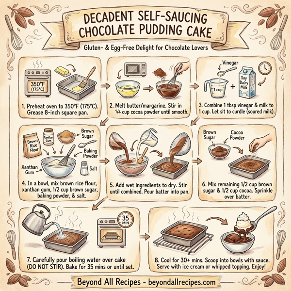Decadent Self-Saucing Chocolate Pudding Cake instructions
