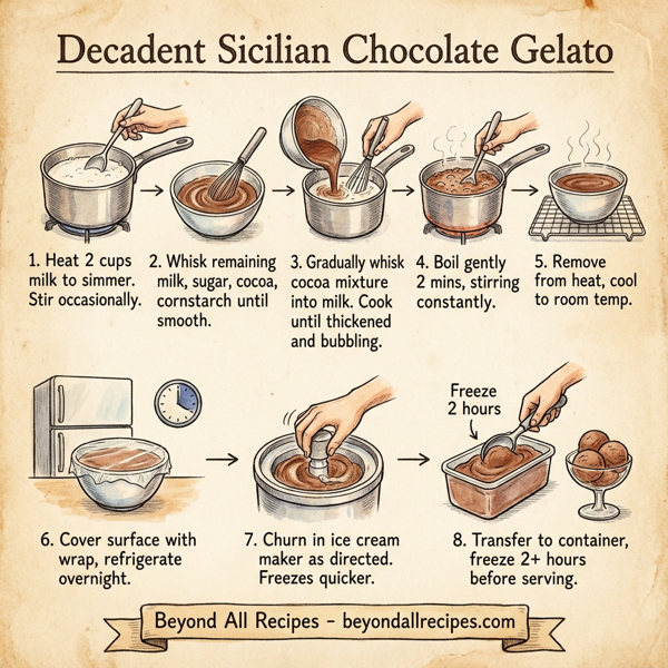 Decadent Sicilian Chocolate Gelato instructions