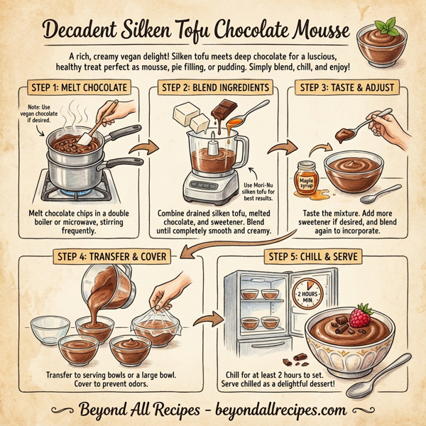 Decadent Silken Tofu Chocolate Mousse instructions