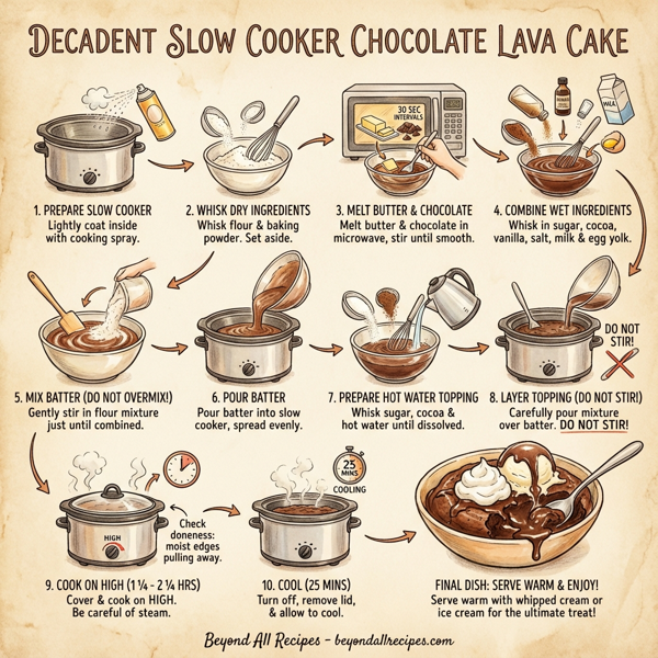 Decadent Slow Cooker Chocolate Lava Cake instructions